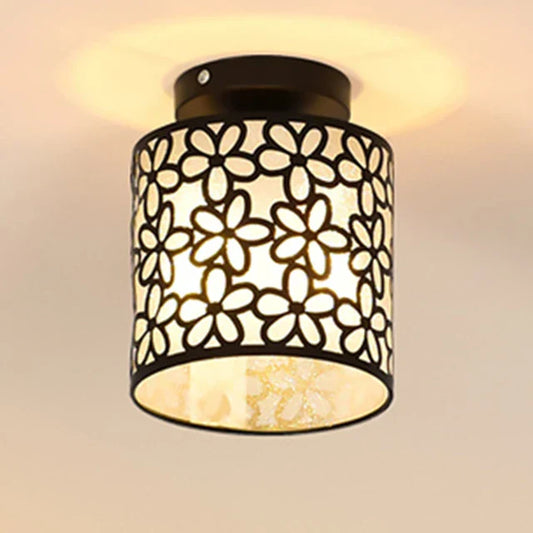 Floral Pattern Ceiling Light - Metal - Modern - E27 Socket