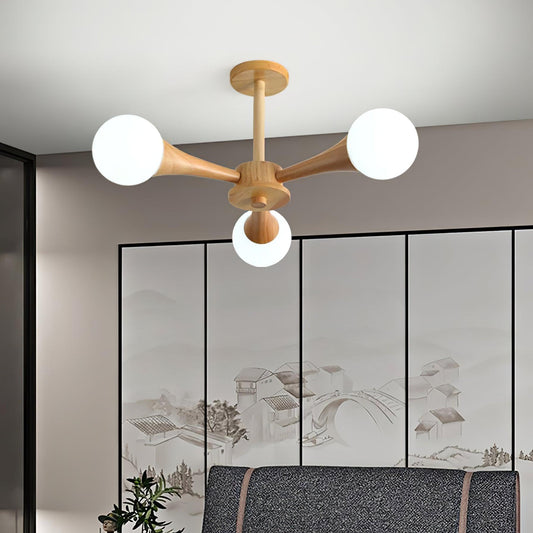 Elegant Wooden Ceiling Light - LED Pendant Lamp - Modern Design